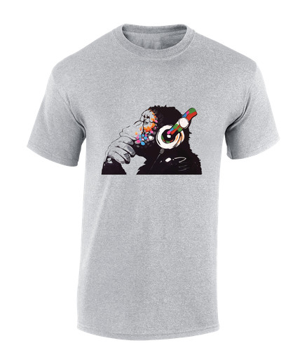 Monkey banksy mens shirt - monkey, t