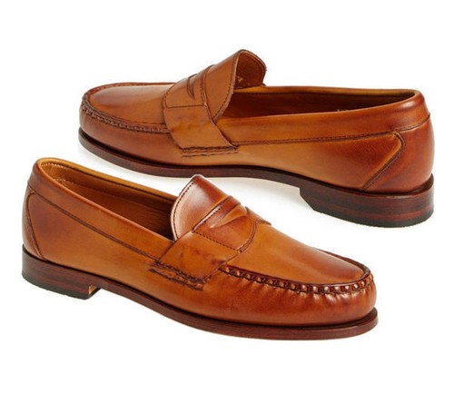 Brown leather shoes men - brown,
