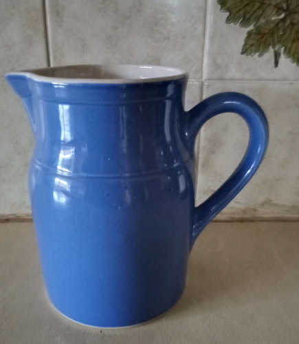 Cobolt blue rustic jug pitcher - rustic,