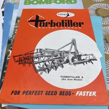 Bomford turbo tiller rotary harrow brochure 1966