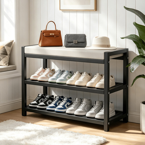 Shoe bench stool - shoe, cabinet