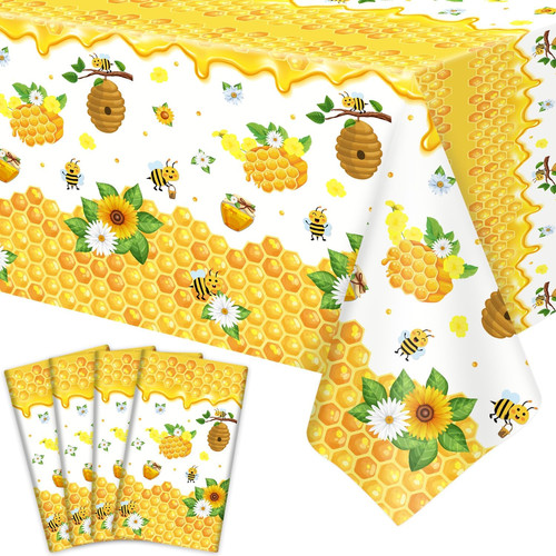 Pack bee tablecloth happy - bee,