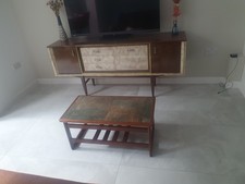 Teak, Tile Topped Coffee Table -  Danish Style