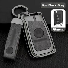 Metal Leather Car Key Fob Case For VW Golf MK7 GTI Skoda Octavia Kodiaq Superb