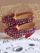 Kirks Folly Wizard Of Oz Dorothy Ruby Slippers Brooch Pin Boxed RARE RETIRED 