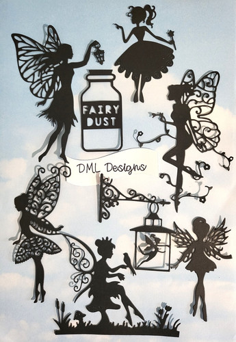 Die cut cuts fairies - die, x