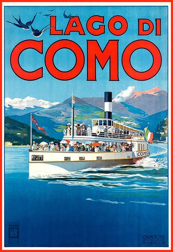 Travel art poster - art, lago