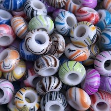  20 Acrylic Marbled Beads