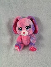 Build a Bear Buddies Smallfrys pink/purple rabbit Plush (Glow In Dark Ear Stars)
