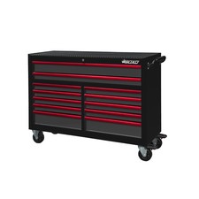 Roll Cab 53" 12 Drawer Black -