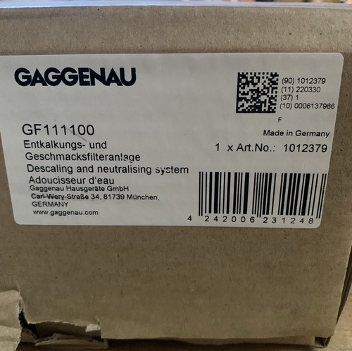 Gaggenau gf111100 descaling - gaggenau,