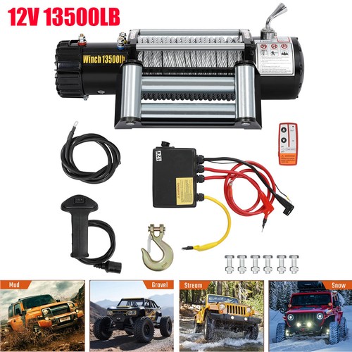 Electric winch atv utv 13500lb - electric,