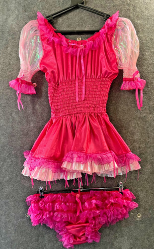 Hulakula hot pink frilly satin - hulakula,