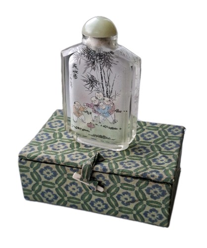 Chinese glass snuff bottle - chinese,
