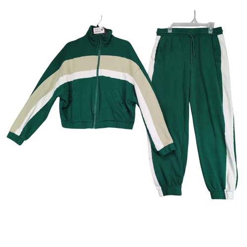 Zara green colorblock 2pc - green,