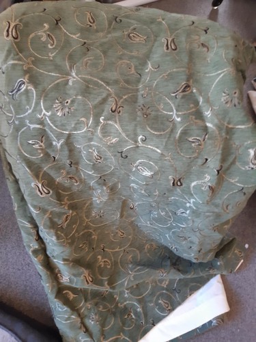 Vintage curtains green 1 - vintage, green,