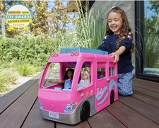 Barbie 3-in-1 Dream Camper Van Playset Pink w/ Accessories ,60 Toys 