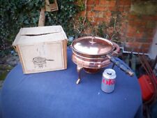Vintage Copper Chaffing Dish Bain Marie - No Meths  Burner - 4 Pint Capacity