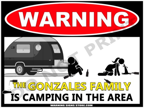 Personalized camping sign - personalized,