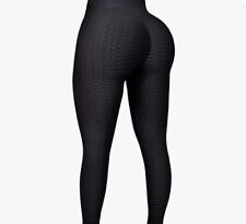 Ovahia - NEW - Waffle Honeycomb Leggings - Black - Large