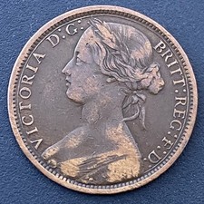 1873 Victoria Penny Coin Victorian Lot G5