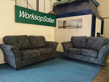 'Ursas' Charcoal Grey 3 & 2 Seater Sofa Suite
