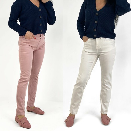 Womens slim fit white pink - slim,