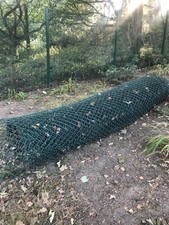 5 Large Rolls Of PVC Coated Chain Link Fencing. 10 Ft In Height Each Roll