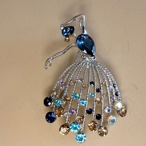 Ballerina brooch crystal - ballerina,