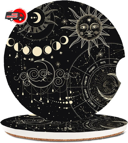 Absorbent car coasters pack - coasters,