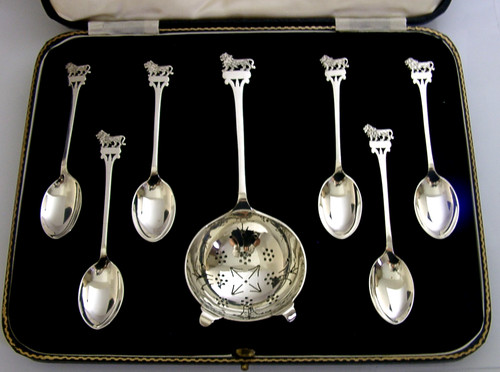 Cased set sterling silver - sterling,