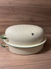 vintage Lge Cream Oval Enamel