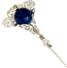 Hat Pin lapis lazuli antique