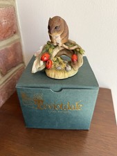 Teviotdale, Harvest Mouse with Dog Rose & Berries, Edlmann Dated 1983