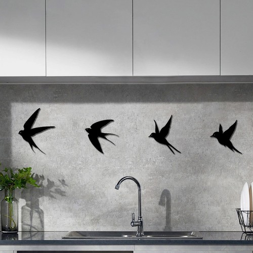Bird wall decor pack iron - bird,