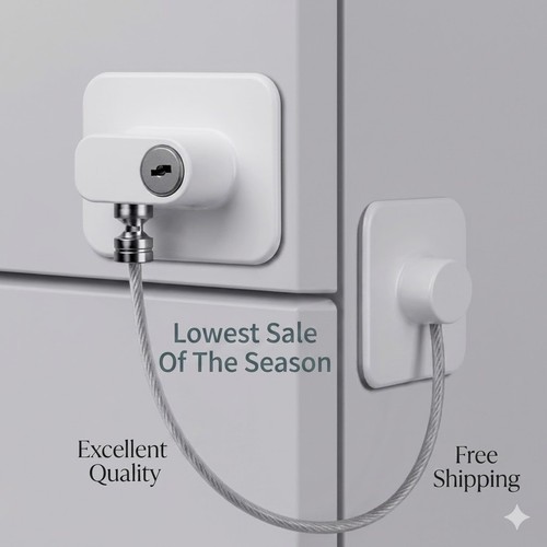 Refrigerator freezer door - door, lock