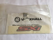 VAUXHALL ASTRA SXI decals. One