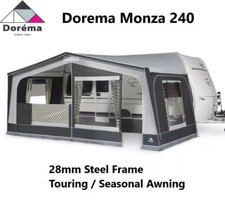 Dorema Monza 240 Seasonal Caravan Awning Size 5 - 750-775cm - 28mm Steel Frame  