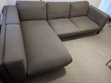 IKEA Nockeby Chaise Corner Sofa Left - Good Condition - Brown - Collection Only