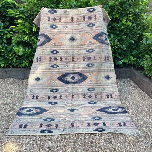 Moroccan wool area rug - wool,