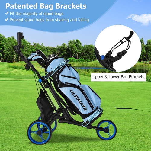 Wheel golf push cart - push,