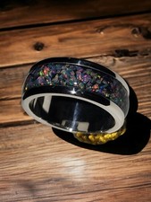 Opal Inlay Band Ring 925