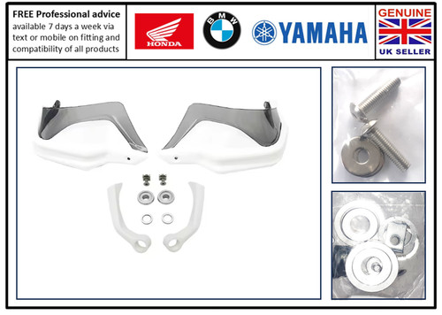 White hand guards tinted - hand,