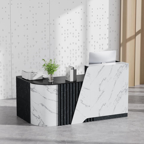 Shaped reception desk - l-shaped,