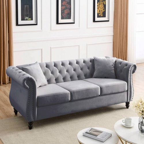 Seater chesterfield velvet - seater,