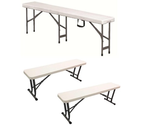 Folding plastic bench - bench, seat
