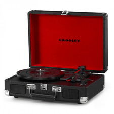 Crosley Cruiser Vinyl Turntable Bluetooth Record Player Retro Briefcase Black