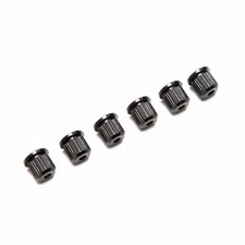 Gotoh TLB-1 Back Guitar String Ferrules With Lip Set of 6 (Black)