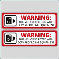 2 x WARNING THIS VEHICLE IS