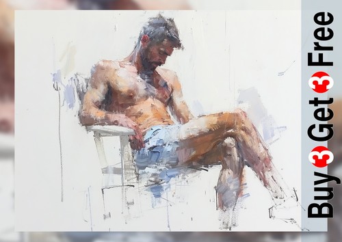 Relaxing man sketch - man, sketch,